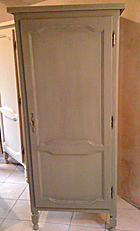 Vintage french blue / green bonnetiere / cupboard